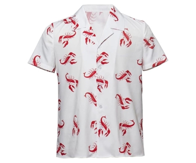 Men's Kramer Seinfeld Lobster Shirt - Stylish Button-Up Inspired by the Iconic Character