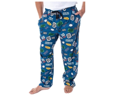 Seinfeld TV Series Men's Pajama Pants – Allover Show-Themed Pattern